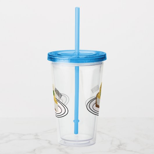 レモンチーズケーキ漫画イラストレーション アクリルタンブラー (右)