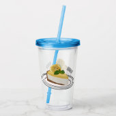 レモンチーズケーキ漫画イラストレーション アクリルタンブラー (裏面)