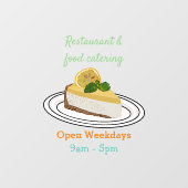 レモンチーズケーキ漫画イラストレーション ウィンドウサイン (シート)