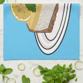 レモンチーズケーキ漫画イラストレーション キッチンタオル (折り畳み)