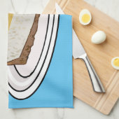 レモンチーズケーキ漫画イラストレーション キッチンタオル (四つ折り)