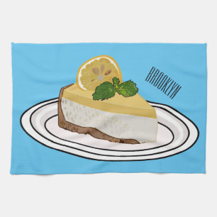 レモンチーズケーキ漫画イラストレーション キッチンタオル