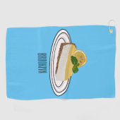 レモンチーズケーキ漫画イラストレーション ゴルフタオル (横)