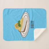 レモンチーズケーキ漫画イラストレーション シェルパブランケット (正面(横))