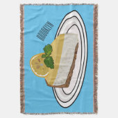 レモンチーズケーキ漫画イラストレーション スローブランケット (正面縦)