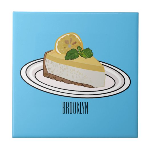 レモンチーズケーキ漫画イラストレーション タイル (正面)