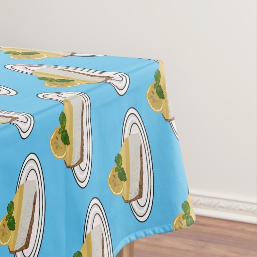 レモンチーズケーキ漫画イラストレーション テーブルクロス (インサイチュ)