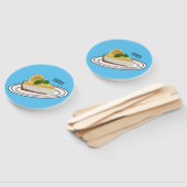 レモンチーズケーキ漫画イラストレーション ハンドファン (組立なし)