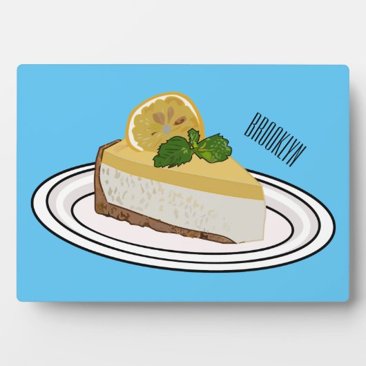 レモンチーズケーキ漫画イラストレーション フォトプラーク (正面)