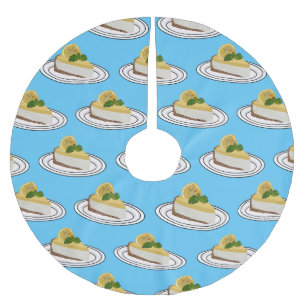レモンチーズケーキ漫画イラストレーション ブラッシュドポリエステルツリースカート
