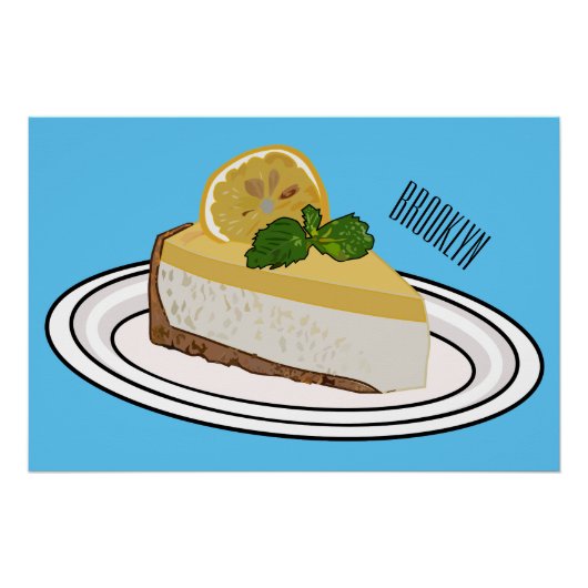 レモンチーズケーキ漫画イラストレーション ポスター (正面)