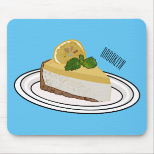 レモンチーズケーキ漫画イラストレーション マウスパッド