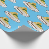 レモンチーズケーキ漫画イラストレーション ラッピングペーパー (角)