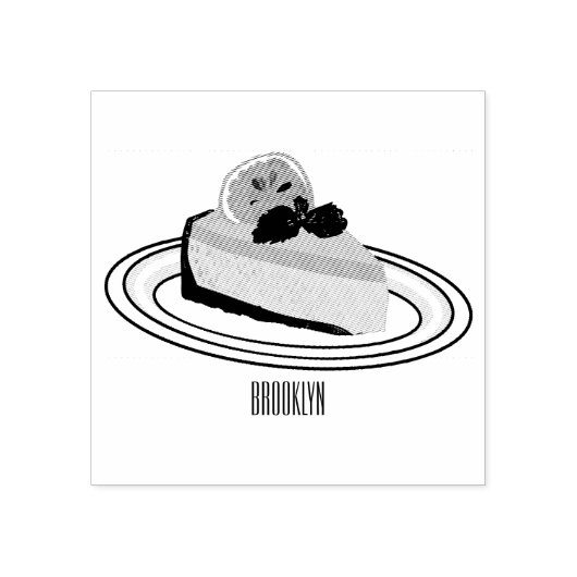 レモンチーズケーキ漫画イラストレーション ラバースタンプ (インプリント)