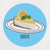 レモンチーズケーキ漫画イラストレーション ラベル (デザイン1)