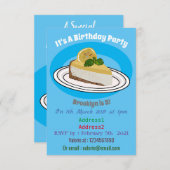 レモンチーズケーキ漫画イラストレーション 招待状 (正面/裏面)