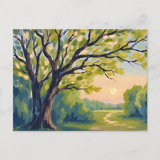 レモンツリイタリアンー横向絵を描き ポストカード (正面)