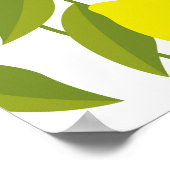 レモンツリーアート:黄色のシトラスのシームレスパターン ポスター (角)