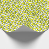 レモンツリーアート：黄色のシトラスのシームレスパターン ラッピングペーパー (角)