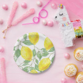 レモンツリーイエローアンドグリーンカントリー ペーパープレート (パーティー)