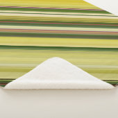 レモンツリーイエローアンドグリーンストライプ シェルパブランケット (3/4)