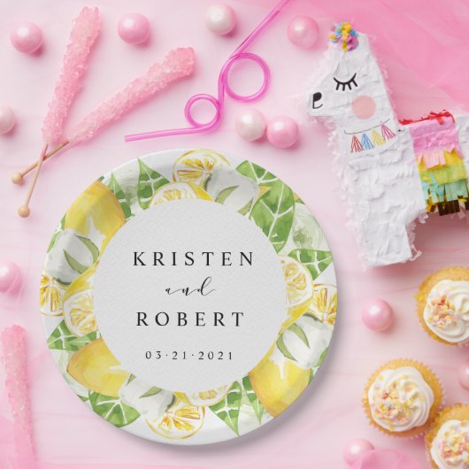 レモンツリーガーデン結婚フローラ紙プレート ペーパープレート (パーティー)