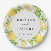 レモンツリーガーデン結婚フローラ紙プレート ペーパープレート (正面)