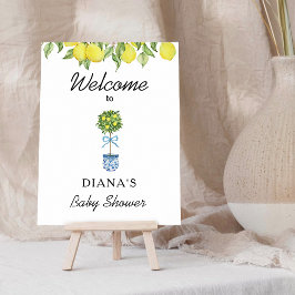 レモンツリーサマーベビーシャワーウェルカム ポスター