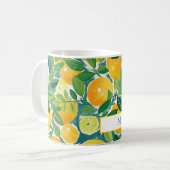 レモンツリーシトラスオレンジライム名カラフル コーヒーマグカップ (正面左)