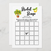 レモンツリーシトラスブライダルシャワーパーティーゲーム 招待状 (正面/裏面)