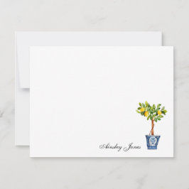 レモンツリートピアリーイラストレーションノート サンキューカード