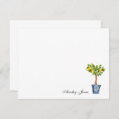 レモンツリートピアリーイラストレーションノート サンキューカード (正面/裏面)