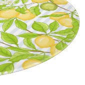 レモンツリーブランチストライプの：シームレスパターン カッティングボード (角)