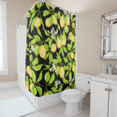レモンツリーブランチヴィンテージイラストレーション シャワーカーテン (インサイチュ)