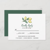 レモンツリーブランチ |ウェディングRSVPと食事会 出欠カード (正面/裏面)