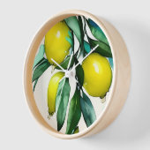 レモンツリーブランチ 壁時計 (傾斜)