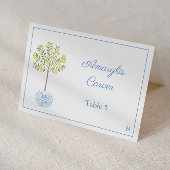 レモンツリー名門私立校風のウェディングシャワー座席表 テーブルナンバー