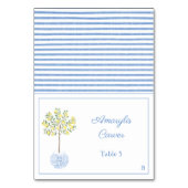 レモンツリー名門私立校風のウェディングシャワー座席表 テーブルナンバー (正面)
