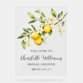 レモンテーマのブライダルシャワーへようこそ アクリルサイン (正面)