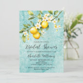 レモンテーマのブライダルシャワーブランチ 招待状 (スタンド正面)