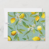 レモンテーマパーソナライズされたフラットノートカード ノートカード (裏面)