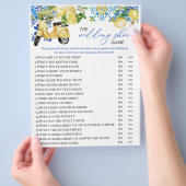 レモンテーマブライダルシャワーシューゲーム チラシ (手)