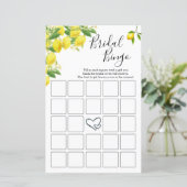 レモンテーマブライダルシャワービンゴカード (スタンド正面)
