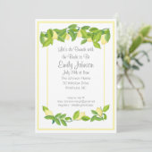 レモンテーマブライダルシャワーブランチ招待状 招待状 (スタンド正面)