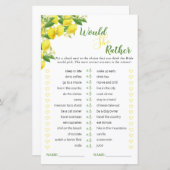 レモンテーマブライダルシャワー彼女はむしろゲーム (正面/裏面)