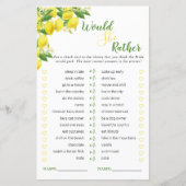 レモンテーマブライダルシャワー彼女はむしろゲーム