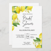 レモンテーマブライダルシャワー招待状 招待状 (正面/裏面)