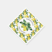 レモンテーマブライダルシャワー スタンダードカクテルナプキン (角)