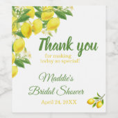 レモンテーマワインサンキューステッカー ワインラベル (シングルラベル)