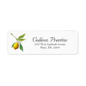 レモンテーマ差出人住所ラベル ラベル (正面)